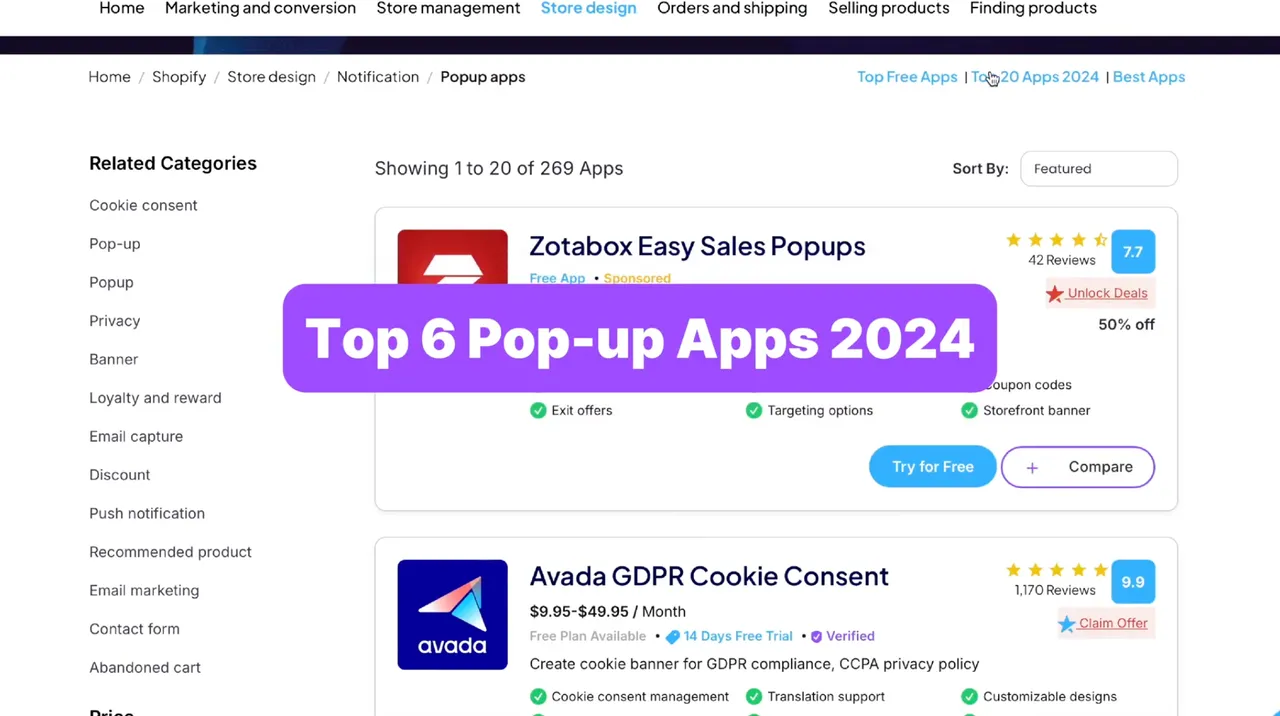 Discover the top 6 premium pop-up apps for Shopify to enhance user experience, capture leads, and increase conversions. Find the perfect solution for your store today!